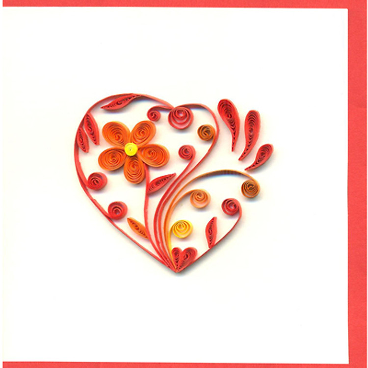 Thiệp Giấy Xoắn Việt Net - Heart (10 x 10 cm)