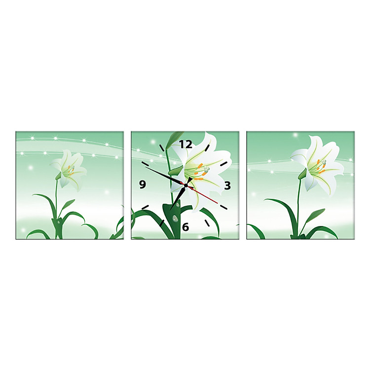 Tranh Đồng Hồ Treo Tường 3 Tấm Thế Giới Tranh Đẹp HH00222-DH