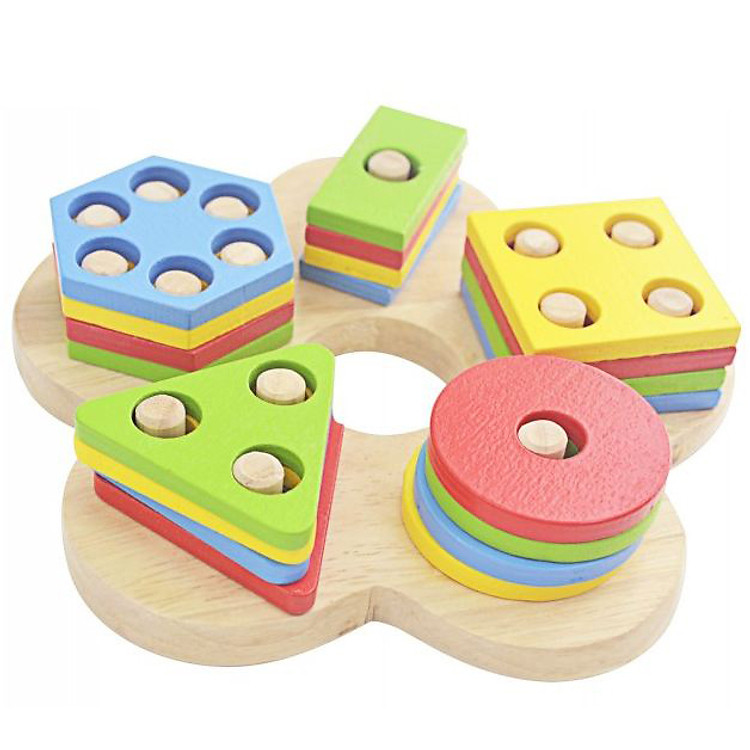 Đồ Chơi Gỗ Tottosi Lắp Ráp Hình Học 4 502004