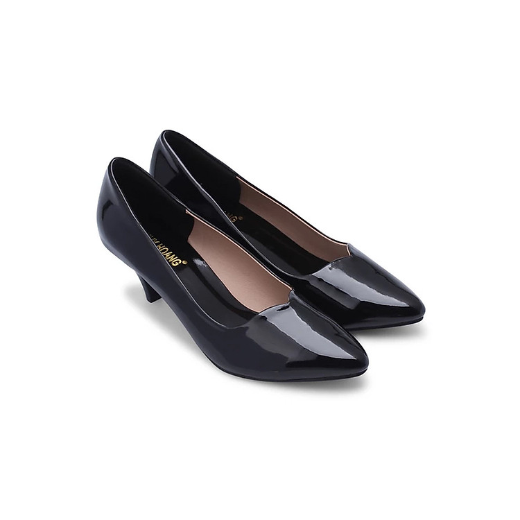 Giày Nữ Đế 5cm Huy Hoàng HH7011 - Đen