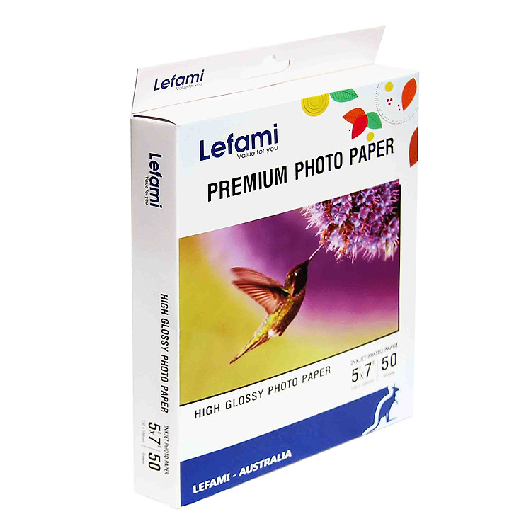 Giấy In Ảnh Lefami HIGH GLOSSY 13×18x 50 - Hàng Chính Hãng