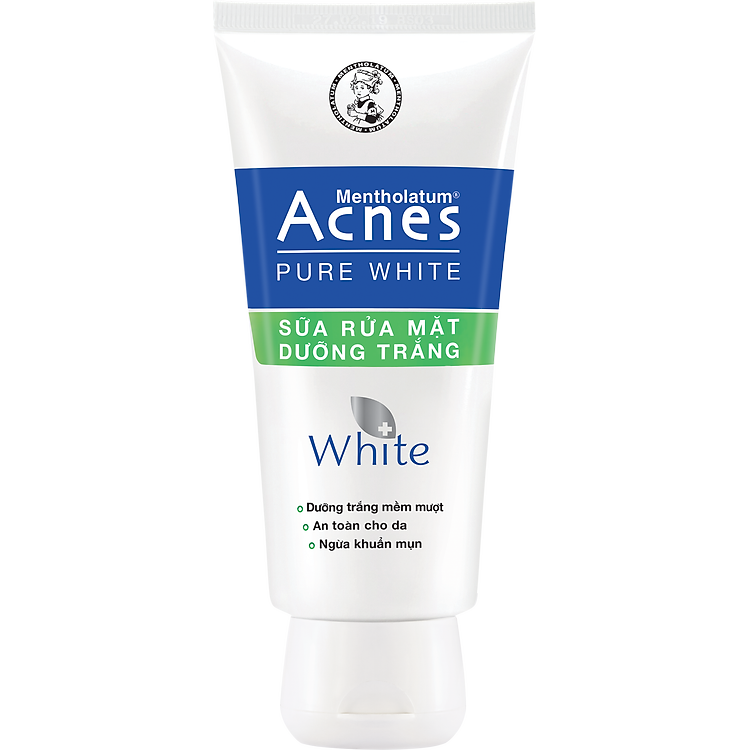 Sữa Rửa Mặt Dưỡng Trắng Rohto Acnes Pure White 100g