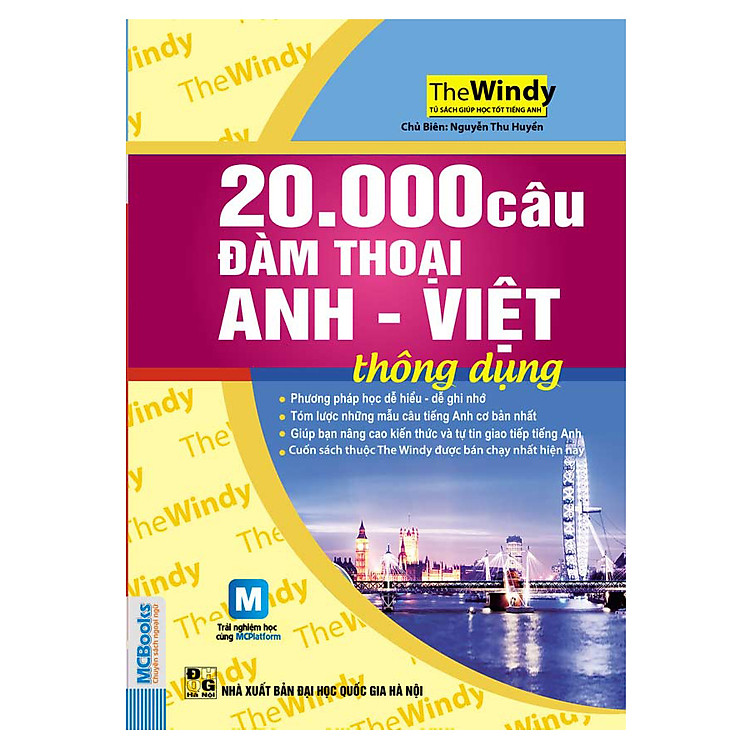 Sách 20.000 Câu Đàm Thoại Anh - Việt Thông Dụng (Dùng Kèm App MCBooks)