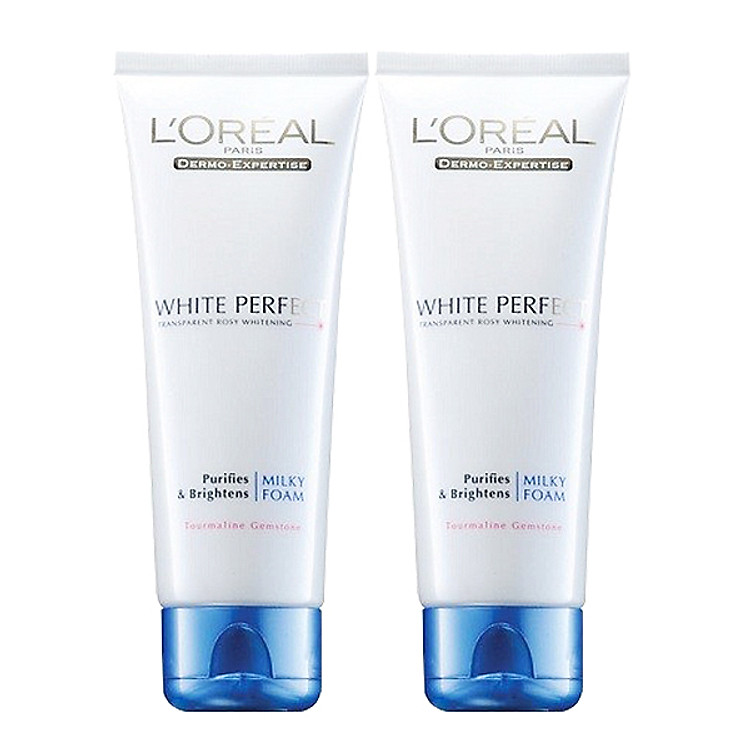 Bộ Đôi Sữa Rửa Mặt Trắng Da L'Oreal White Perfect 100ml