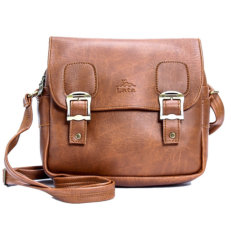 Túi Đeo Chéo LATA HN02 - Da Bò Đậm