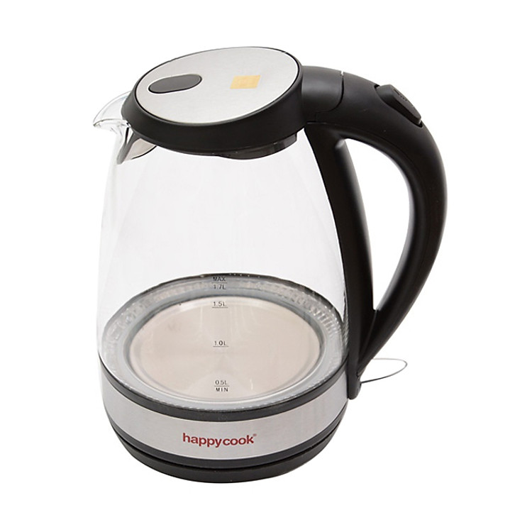 Bình Đun Nước Siêu Tốc Thủy Tinh HappyCook HK17SK - Hàng chính hãng