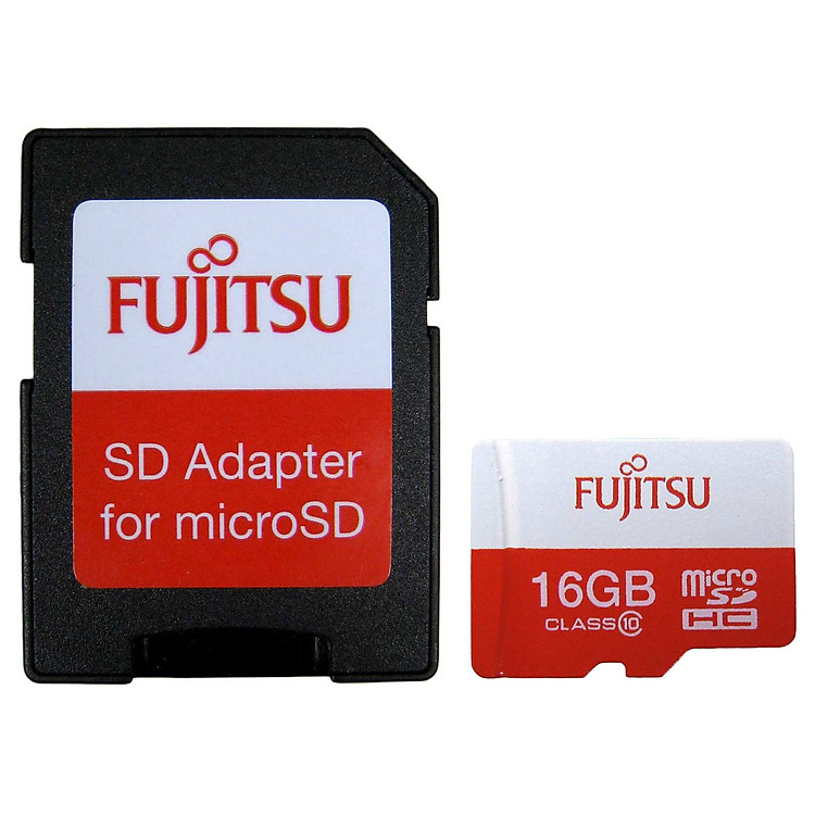 Thẻ Nhớ MicroSD Fujitsu 16GB Class 10 + Adapter - Hàng Chính Hãng
