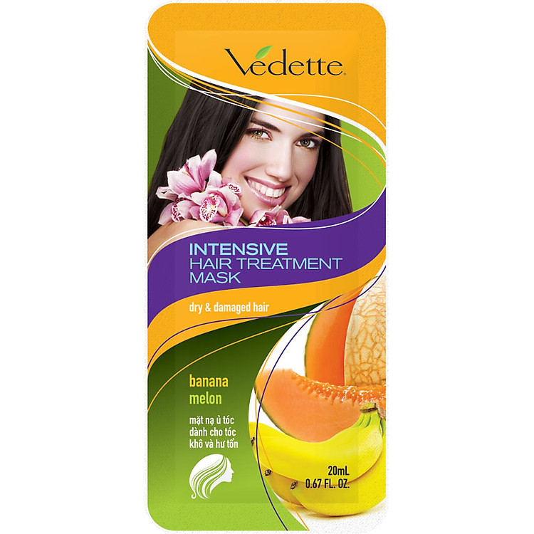 Mặt Nạ Ủ Tóc Vedette Chuối Và Dưa Lưới 20ml