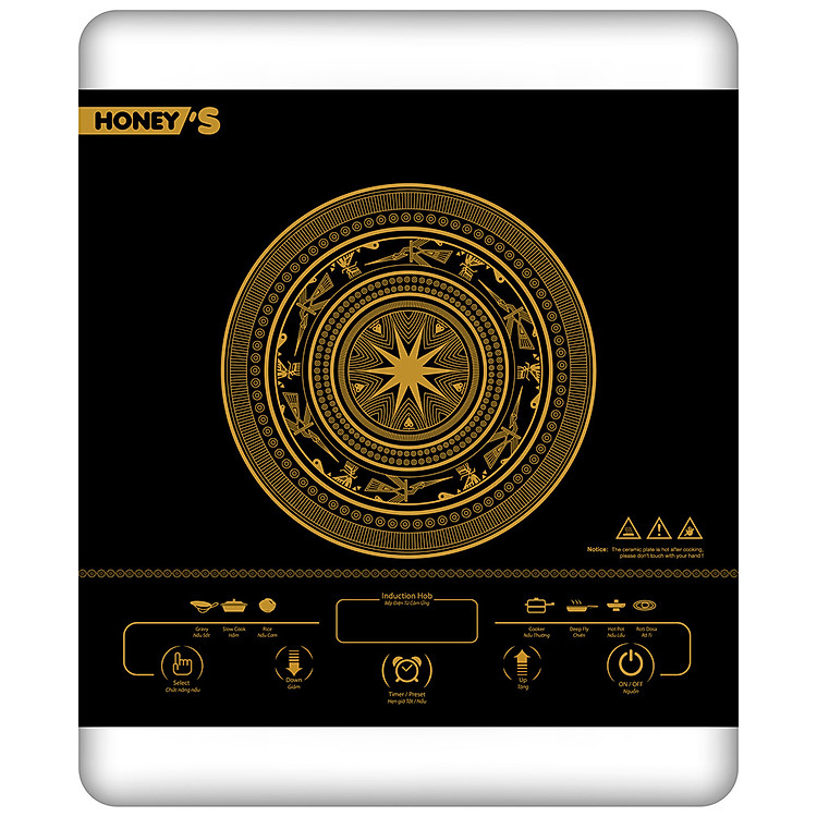 Bếp Điện Từ Đơn Cảm Ứng Honey'S HO-IC20T2 - Tặng Nồi Lẩu - Hàng chính hãng
