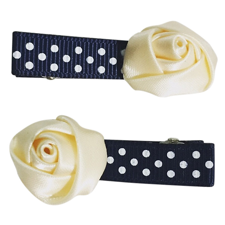 Combo 2 Kẹp Tóc Hoa Hồng Bảo Ngọc CB01