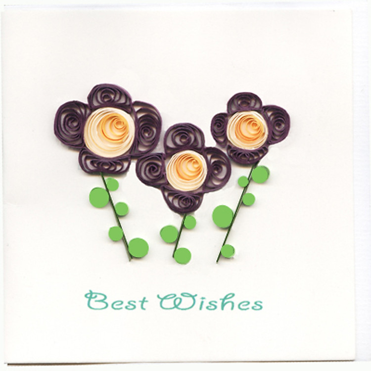 Thiệp Best Wishes Việt Net - Hoa (10 x 10 cm)