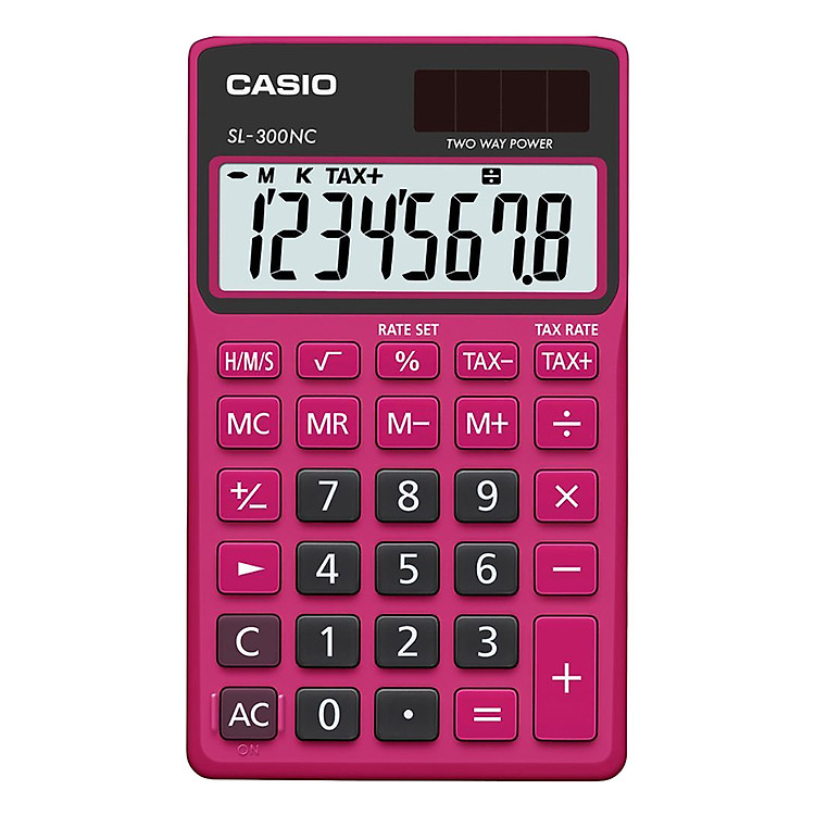 Máy Tính Để Bàn Casio SL-300NC - Hồng Đen