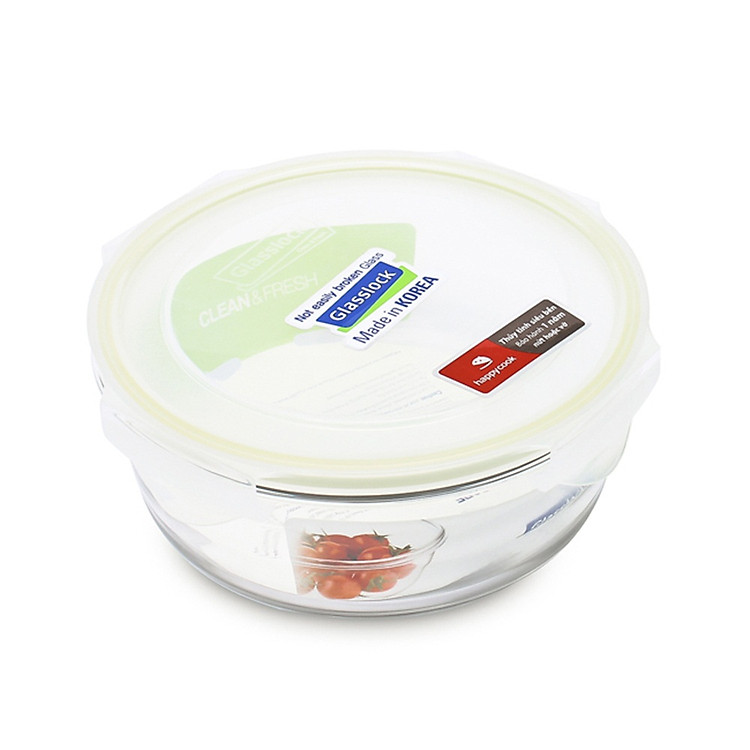 Hộp Đựng Thủy Tinh Hình Tròn 2.06 Lít Glasslock MCCW-206