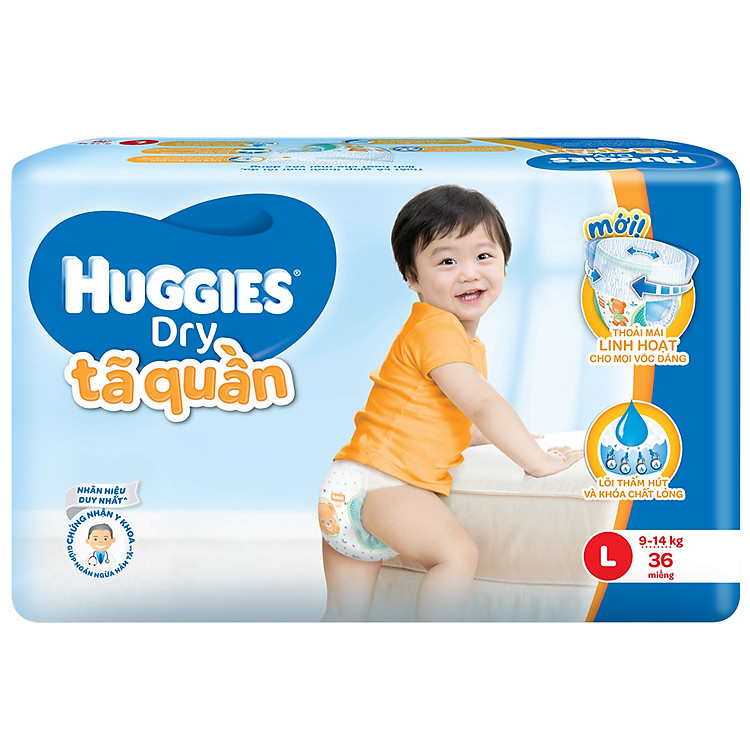 Tã Quần Huggies Dry L36 (36 Miếng)