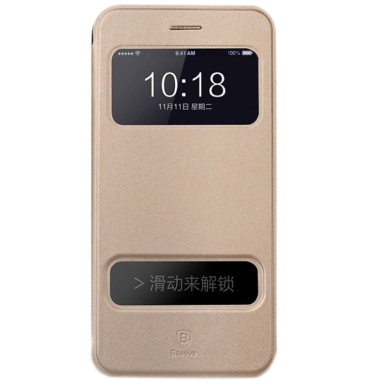 Bao Da Baseus Pure View Cho iPhone 6 - Vàng Champange