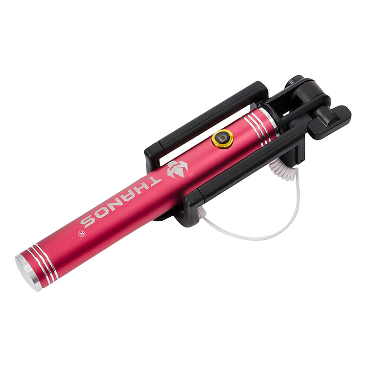 Gậy Chụp Hình Tự Sướng Hợp Kim Nhôm Thanos THANOS-ALU-RE - Đỏ - Hàng Nhập Khẩu