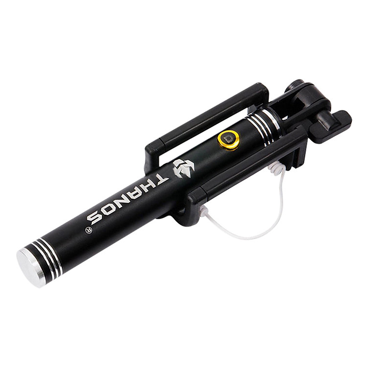 Gậy Chụp Hình Tự Sướng Hợp Kim Nhôm Thanos THANOS-ALU-BK - Đen - Hàng Nhập Khẩu