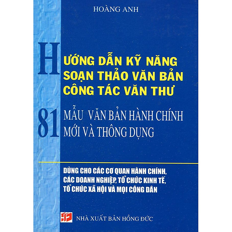 Sách Hướng Dẫn Kỹ Năng Soạn Thảo Văn Bản Công Tác Văn