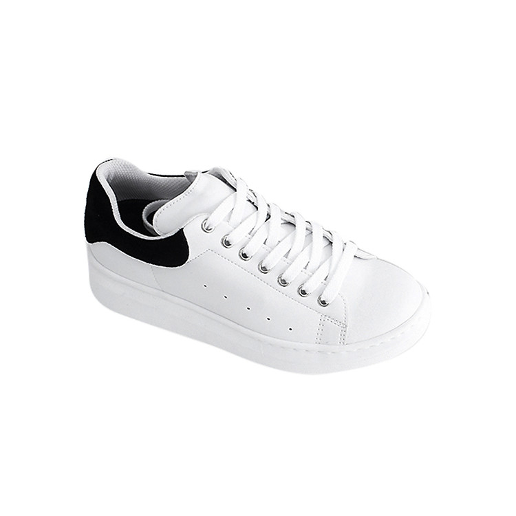 Giày Sneaker Nữ MUST Korea I01 - WB - Trắng Phối Đen