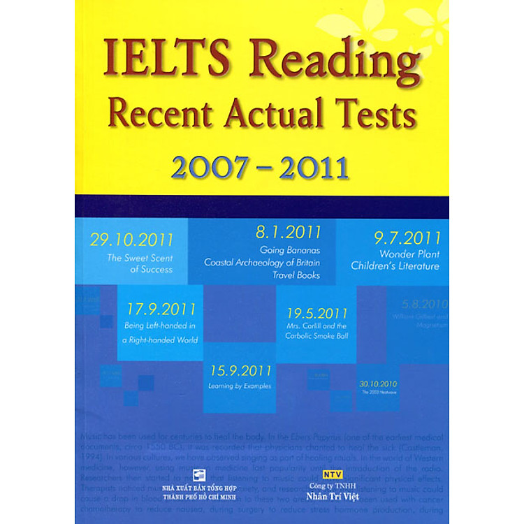 Sách IELTS Reading Recent Actual Tests 2007 - 2011