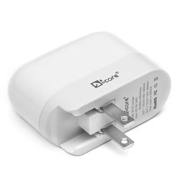 Adapter Sạc iCORE IC-UWC100 2 Cổng USB - Hàng Chính Hãng