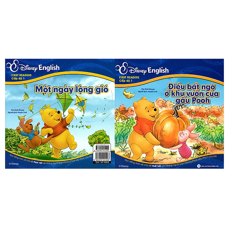 Sách Disney English - Cấp Độ 1: Điều Bất Ngờ Ở Khu Vườn Của Gấu Pooh - Một Ngày Lộng Gió (Không CD)