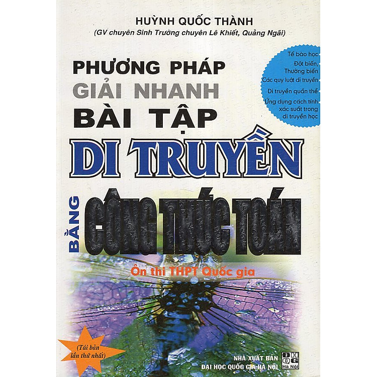 Sách Phương Pháp Giải Nhanh Bài Tập Di Truyền Bằng Công Thức Toán (Ôn Thi THPT Quốc Gia)