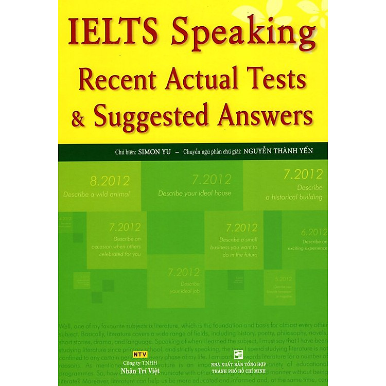 Sách IELTS Speaking - Recent Actual Tests & Suggested Answers