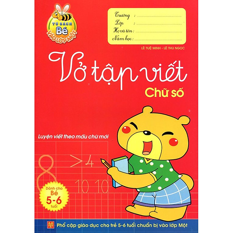 Tủ Sách Bé Vào Lớp 1 - Vở Tập Viết Chữ Số