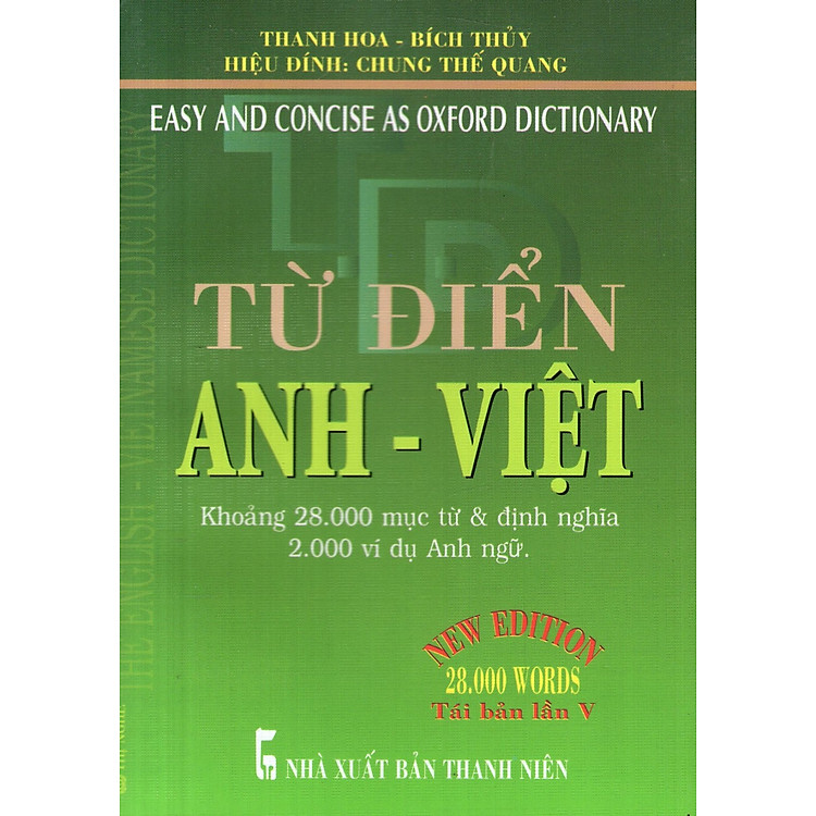 Từ Điển Anh - Việt (Khoảng 28.000 Từ) - Sách Bỏ Túi