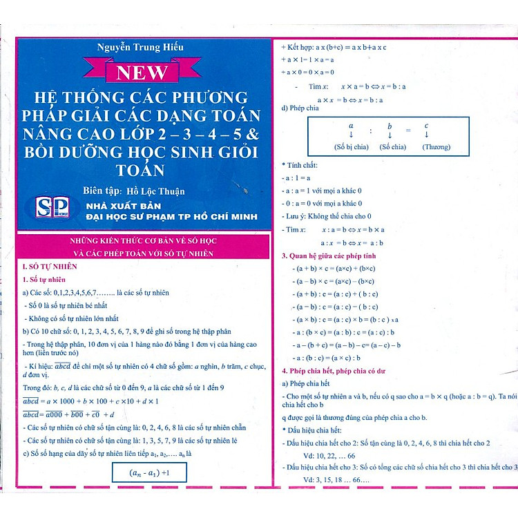 Sách Hệ Thống Các Phương Pháp Giải Các Dạng Toán Nâng Cao Lớp 2 - 3 - 4 - 5 Và Bồi Dưỡng Học Sinh Giỏi Toán