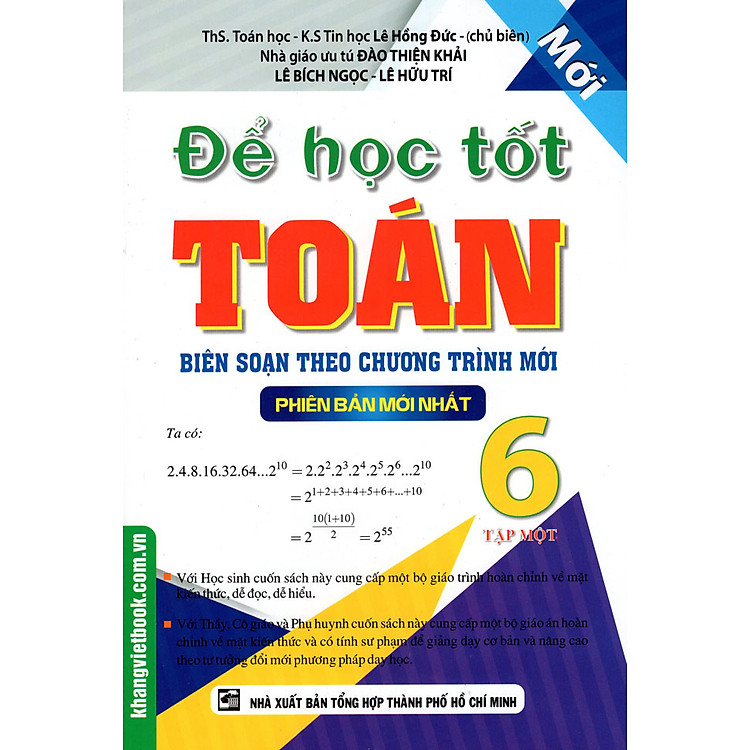 Sách Để Học Tốt Toán Lớp 6 (Tập 1) (Phiên Bản Mới Nhất)