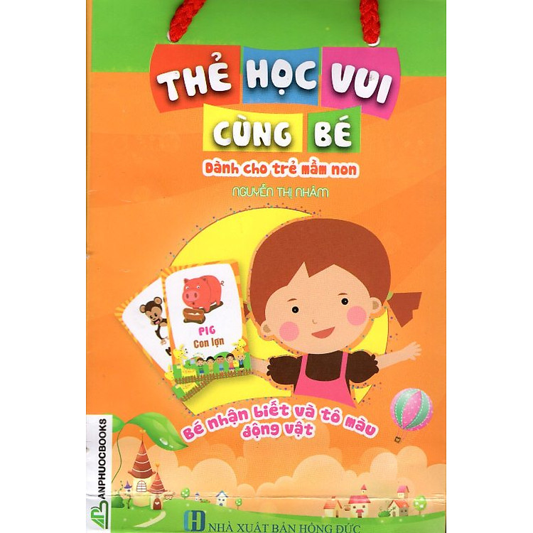 Túi Thẻ Học Cùng Vui Cùng Bé - Bé Nhận Biết Và Tô Màu Động Vật