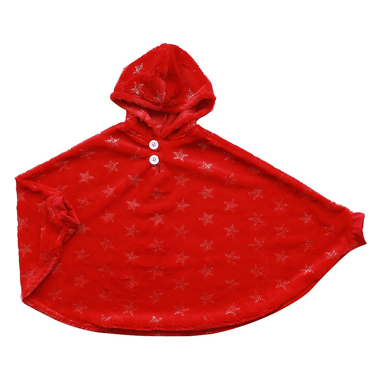 Áo Choàng Có Tay Cho Bé A_CB_DOBTUYET Họa Tiết Bông Tuyết - Đỏ