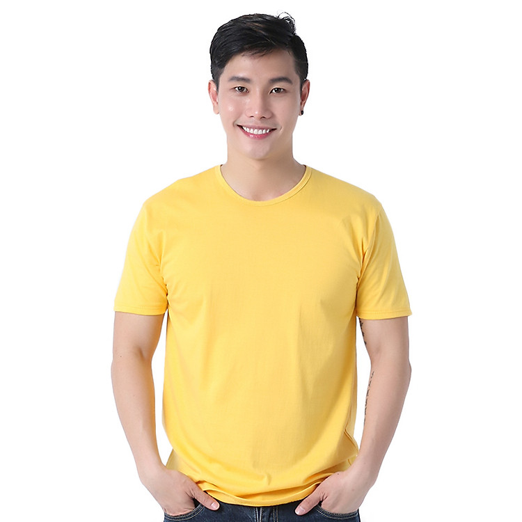 Áo Thun Cổ Tròn Nam MihaFashion NaTron-V- Vàng