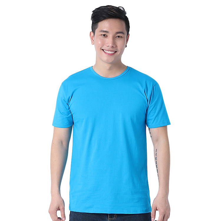 Áo Thun Cổ Tròn Nam MihaFashion NaTron-XY- Xanh Da Trời
