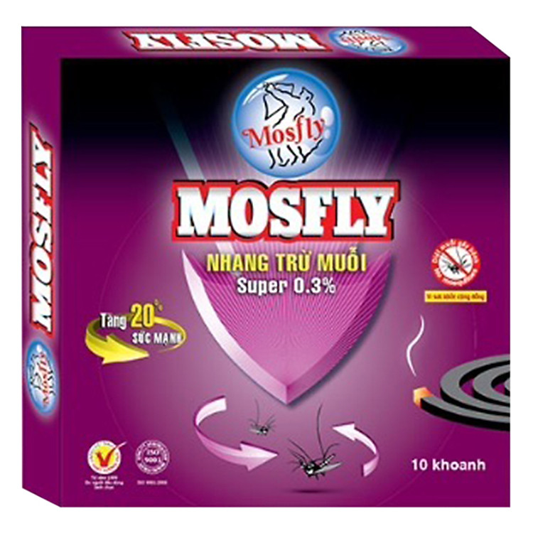 Hộp Nhang Muỗi Mosfly Super Black (10 Khoanh)