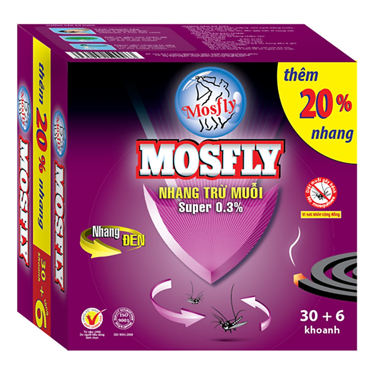 Hộp Nhang Muỗi Mosfly Super Black (36 Khoanh)