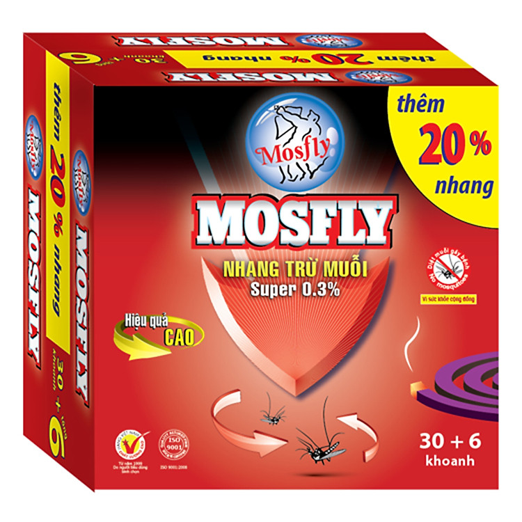 Hộp Nhang Muỗi Mosfly Super Purple (36 Khoanh)