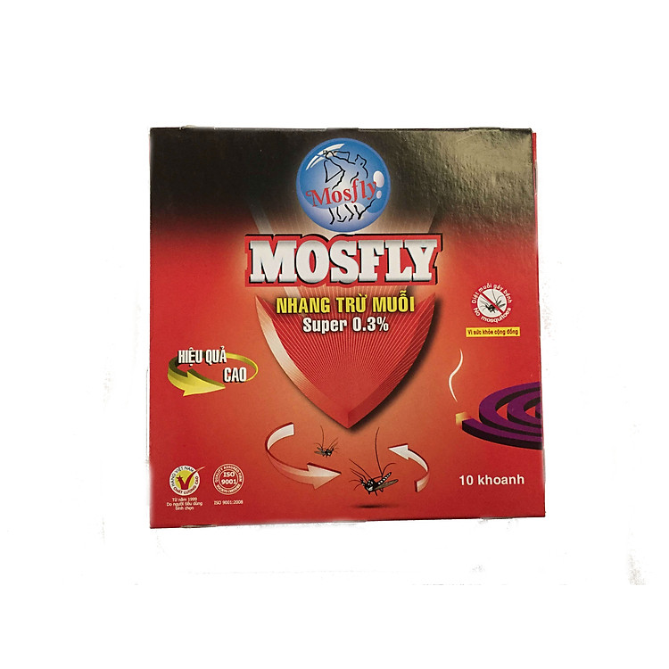 Hộp Nhang Muỗi Mosfly Super Red (10 Khoanh)