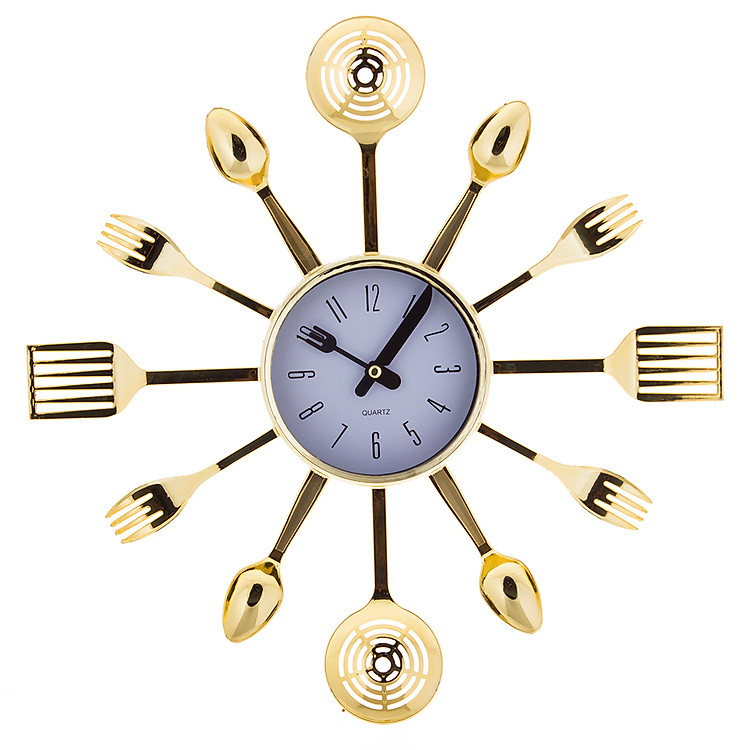 Đồng Hồ Treo Tường Muỗng Nĩa-LA.30-009 - Màu Vàng