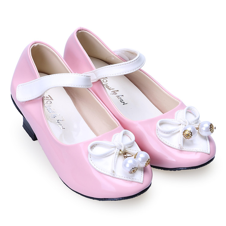 Giày Búp Bê Bé Gái Gót Cao 3 Phân AZ79 BG0190001 - Hồng Phấn