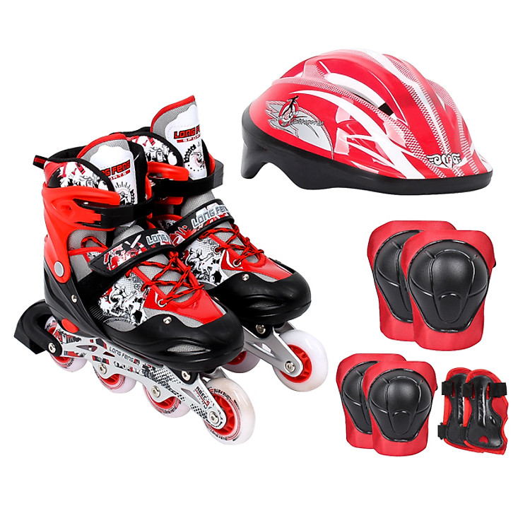 Combo Găng Tay + Mũ bảo Hiểm + Giày Patin PTB - PT01 - Size M (35 - 38)