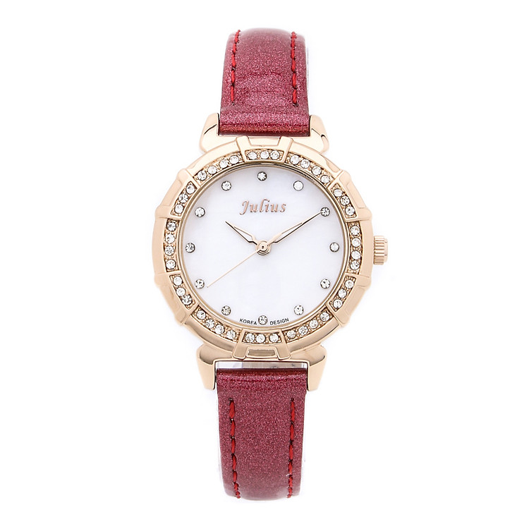 Đồng Hồ Nữ Dây Da Julius JA-757- Đỏ