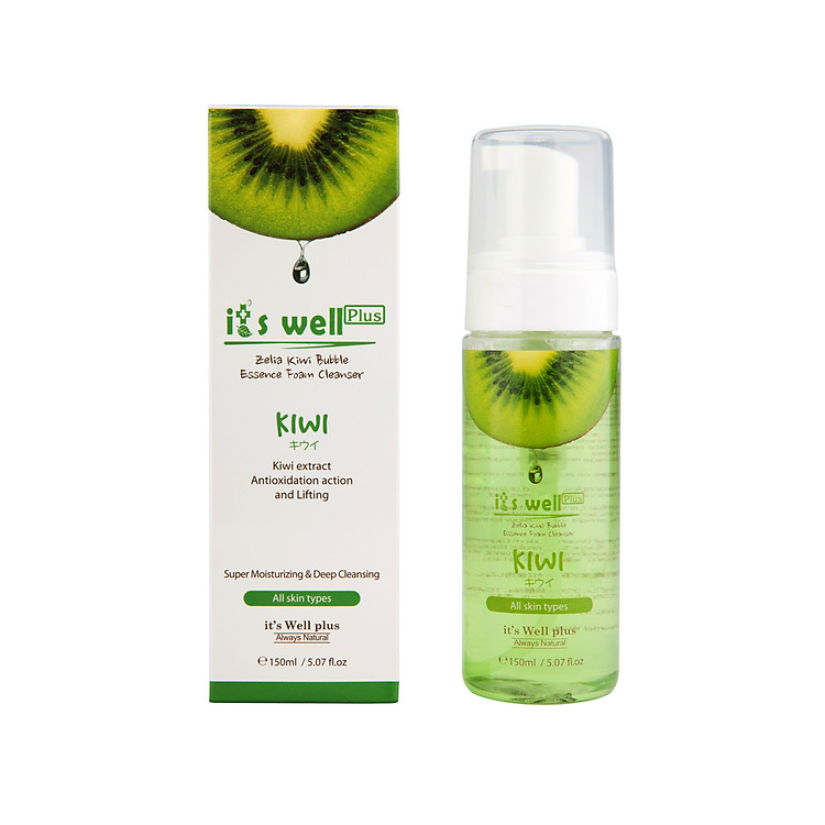 Bọt Rửa Mặt Chiết Xuất Kiwi It's Well Plus - Kiwi01