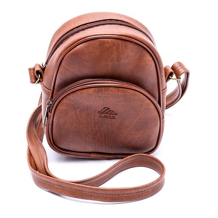Túi Đeo Chéo LATA HN12 - Da Bò Đậm