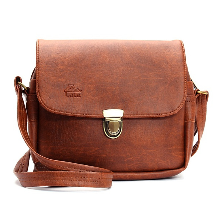 Túi Đeo Chéo LATA HN07 - Da Bò Đậm
