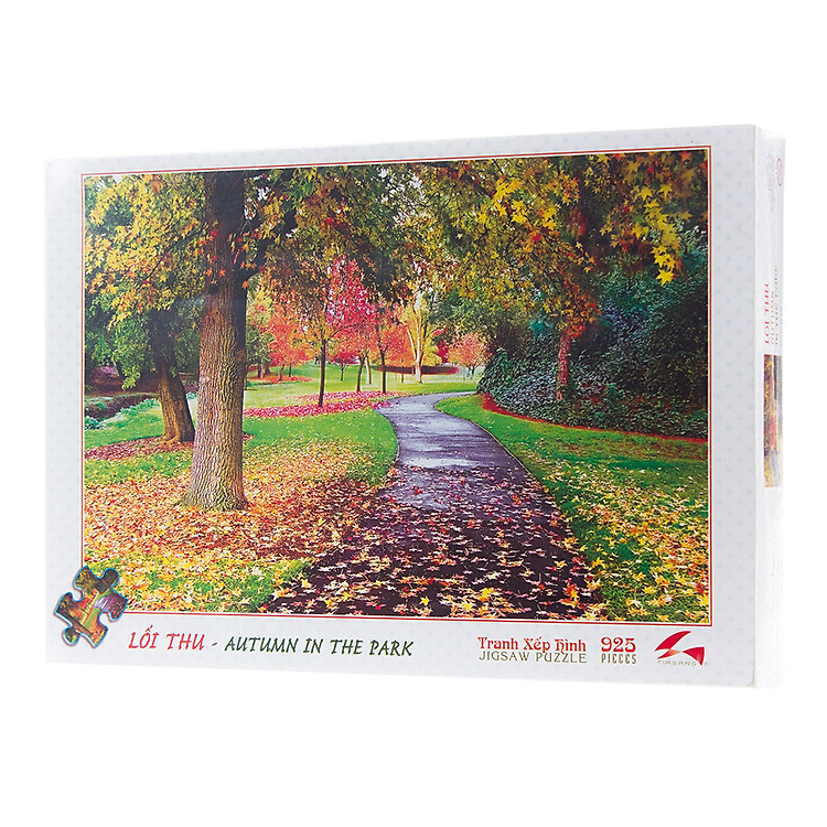 Combo Tranh Xếp Hình Tia Sáng Lối Thu & Khung Hình Giấy (925 Mảnh)