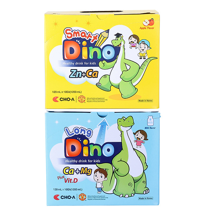 Combo Nước Uống Dinh Dưỡng Dành Cho Trẻ Em Smart Dino + Long Dino (20 Gói x 120ml)