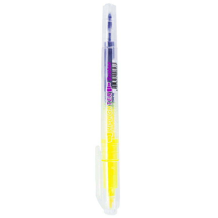 Bút Dạ Quang Crown H2 - 1000 (Mực Vàng + Tím)
